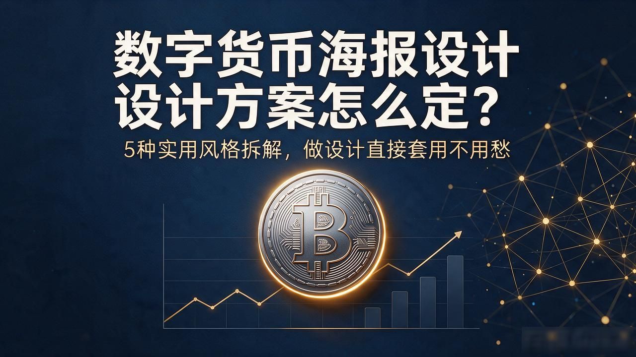 数字货币海报设计方案怎么定？5种实用风格拆解，做设计直接套用不用愁
