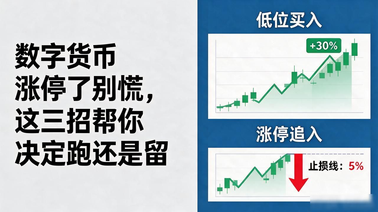 数字货币涨停了别慌，这三招帮你决定跑还是留