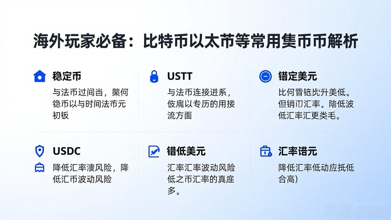 海外玩家必备：比特币以太坊等常用数字货币解析